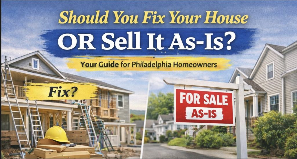 Should you fix your house or sell it as-is in Philadelphia with renovation vs as-is sale comparison